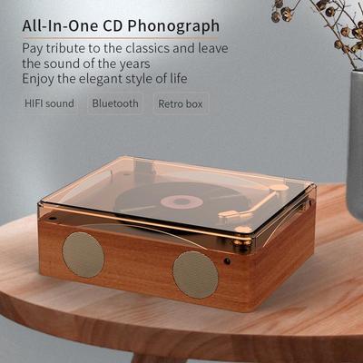 Ретро CD-плеер и колонка Bluetooth - Портативный, для дома и в подарок на день рождения