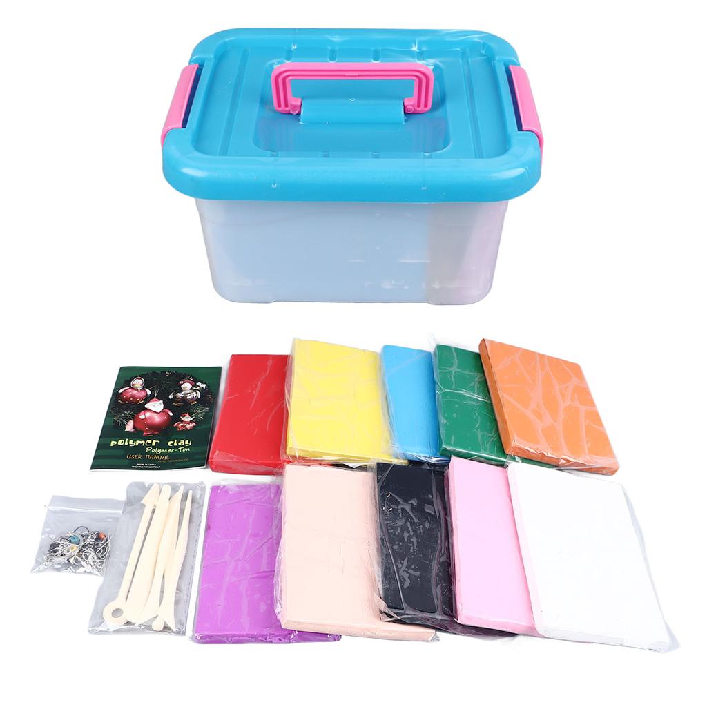 10 цветов набора для лепки из глины DIY большой 250 г каждый безопасный экологически чистый легко формуемый полимерный набор глины