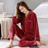 Пижама из флиса Island Женская Весенне-осенняя Утолщенный Флис Теплая Коралловый Флис Фланель Осенне-зимний Тонкий Флис Домашний Комплект