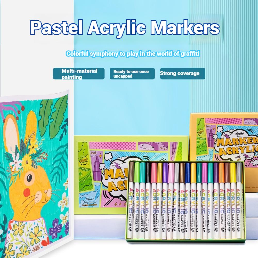 Набор акриловых маркеров 18-84 цвета Многоцелевая кисть-ручка для ткани, росписи камней, керамики, стекла, холста, для изготовления открыток своими руками, художественные принадлежности