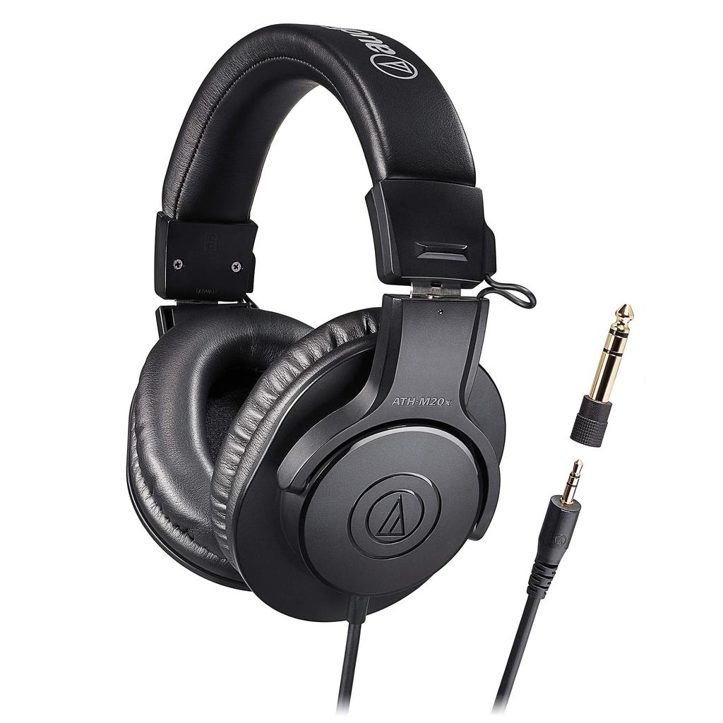 Audio Technica Professional Monitor Headphones Wired Headphones Cable Length Recording Musical Instrument Practice Mixing DJ Game Gaming Black