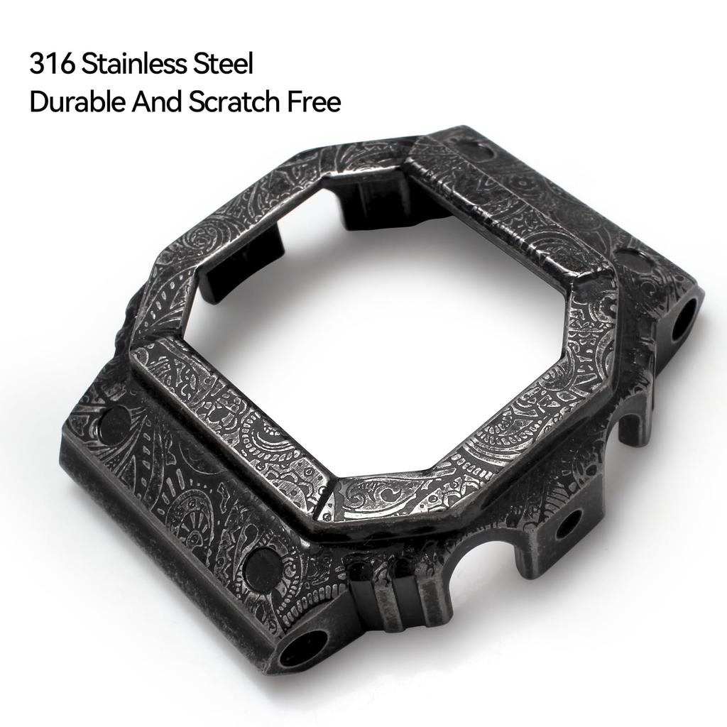 Retro Metal Watch Band with Watch Case for Casio and and Bracelet 316 Stainless Steel Watch Bezel MOD Kit G-SHOCK GX56, GX-56BB, GWX56, GWX-56BB,