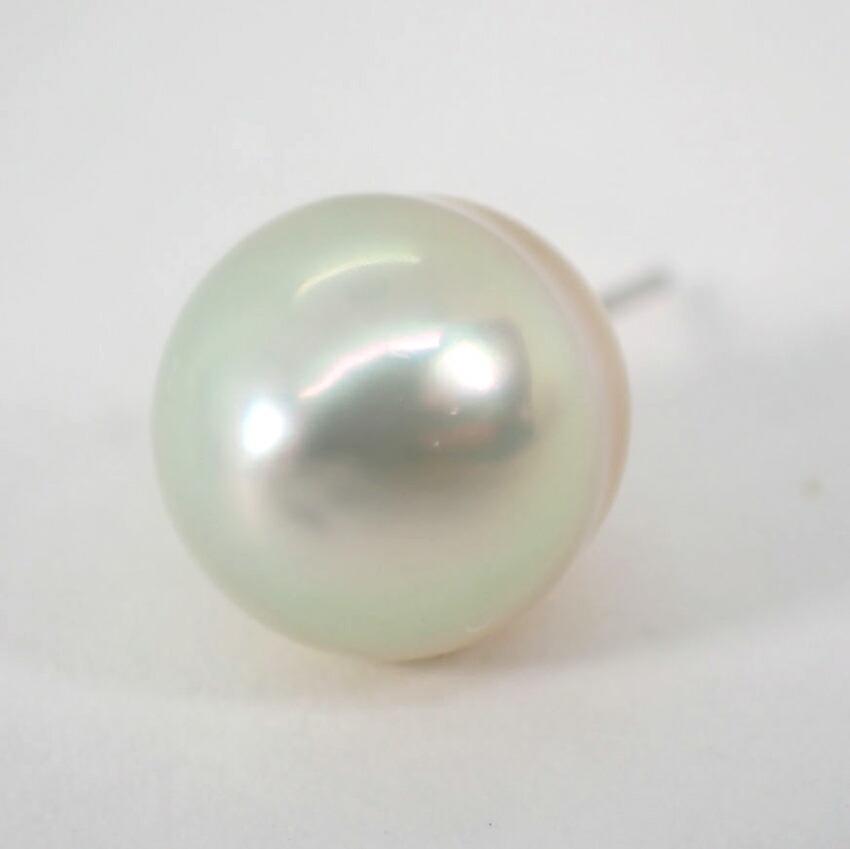 [Новинка] Серьги K14WG с бабочками из белого южноморского жемчуга/g428-67