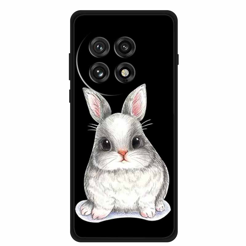 Черный силиконовый чехол для OnePlus 13 5G Чехол Мультяшный кот Мягкая задняя крышка для OnePlus Ace5 5G Ace 5 Pro 13R Чехол для телефона Оболочка Coque