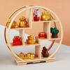 Miniature Display Shelf Chinese Style Furniture Round Decorative Shelf Ornament for