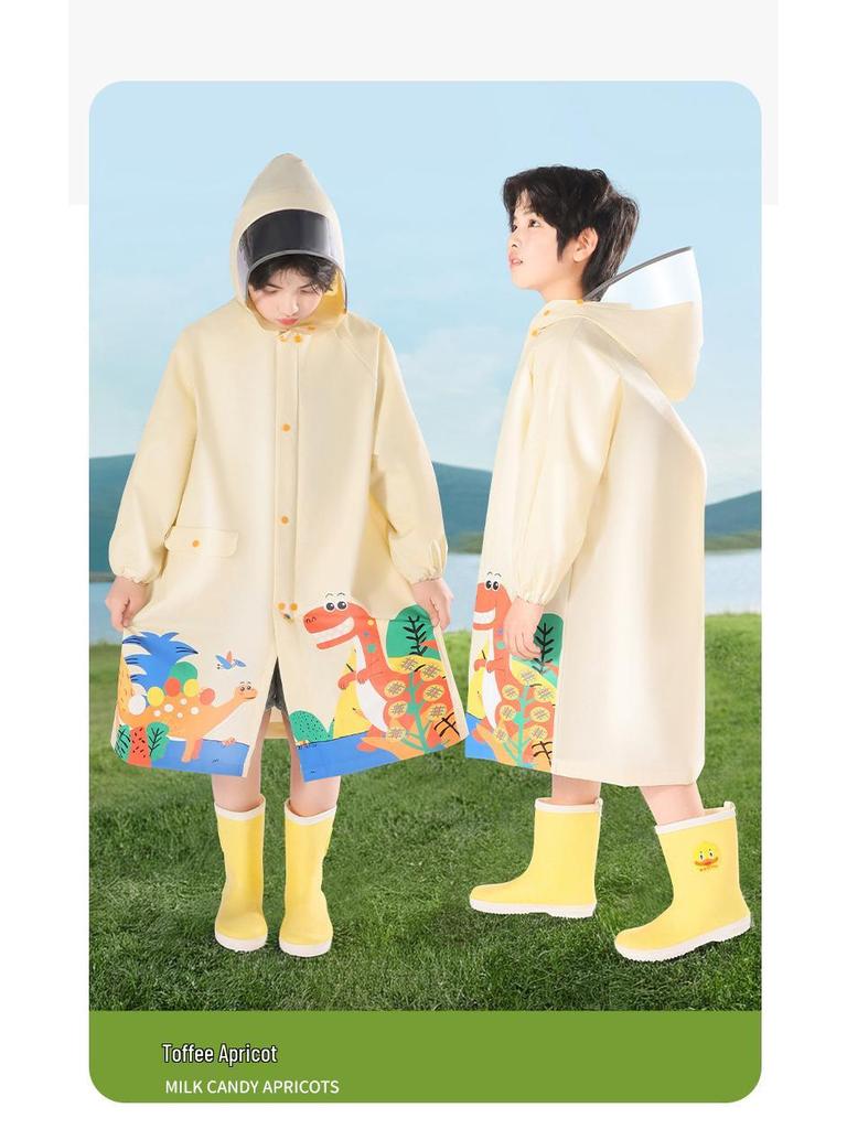 Kids' Waterproof School Raincoat with Backpack Space – Extended Length Poncho for Boys and Girls