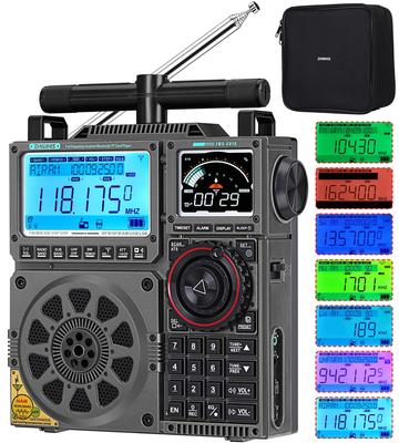 Радио ZHIWHIS BCL SSB Высокопроизводительный многодиапазонный AM FM CB LW AIR VHF UHF SW SSB приемник с антенной Bluetooth MicroSD совместимое приложение для карт памяти