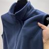 Men's Japanese-Style Polar Fleece Vest - Casual Spring & Autumn Waistcoat