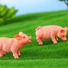 3pcs Realistic Pig Miniature Figurine Handmade Piggy Statue Creative Pig Statue  Balcony