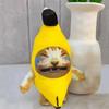 Cute Happy Crying Banana Cat Plushie Pendant Keychain Cat Plush Toy Funny Car Bag Key Chain Keyring Accessories Kids Gifts