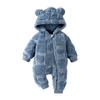 Baby Boy Girl Cute Bear Hooded Romper Snowsuit Infant Warm Fleece Jumpsuit