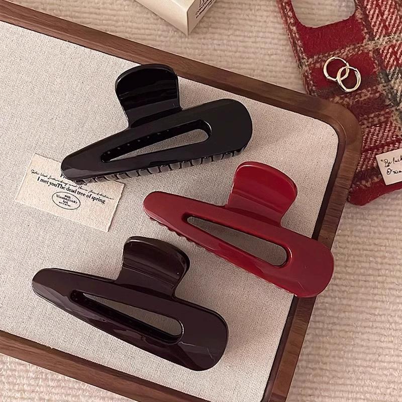 Полые заколки для волос, держатель для хвостика для девочки, заколки для волос, зажим-акула, элегантные повседневные аксессуары для волос, головной убор