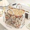 Корзина для хранения ткани в стиле бохо, цветочные корзины для белья, декоративные корзины большой вместимости, переносная складная сумка для хранения одежды и всякой всячины