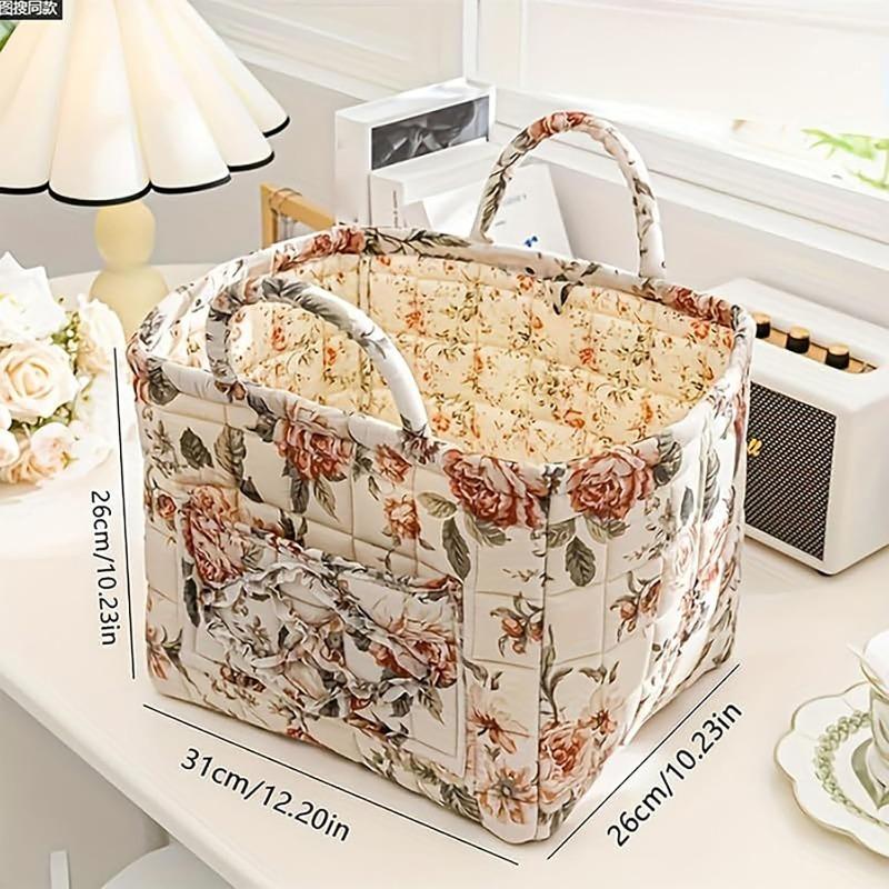 Корзина для хранения ткани в стиле бохо, цветочные корзины для белья, декоративные корзины большой вместимости, переносная складная сумка для хранения одежды и всякой всячины