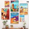 Tourist City Poster Türkiye Dubai Tanzania Landscape Wall Art Canvas Painting Nordic Living Room Home Decoration Picture Print
