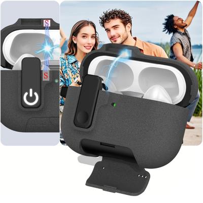 Защитный чехол для наушников для AirPods Pro 3 Зарядный кейс Портативный Ударопрочный Беспроводной Чехол-протектор для наушников Оболочка Скин с замком Держатель для телефона