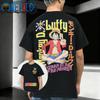 Футболка с аниме One Piece Луффи 2025 Лето Новинка Хит Продаж Мужская Женская Свободная С коротким рукавом Y2k Хлопок Уличный Стиль Принт Футболка