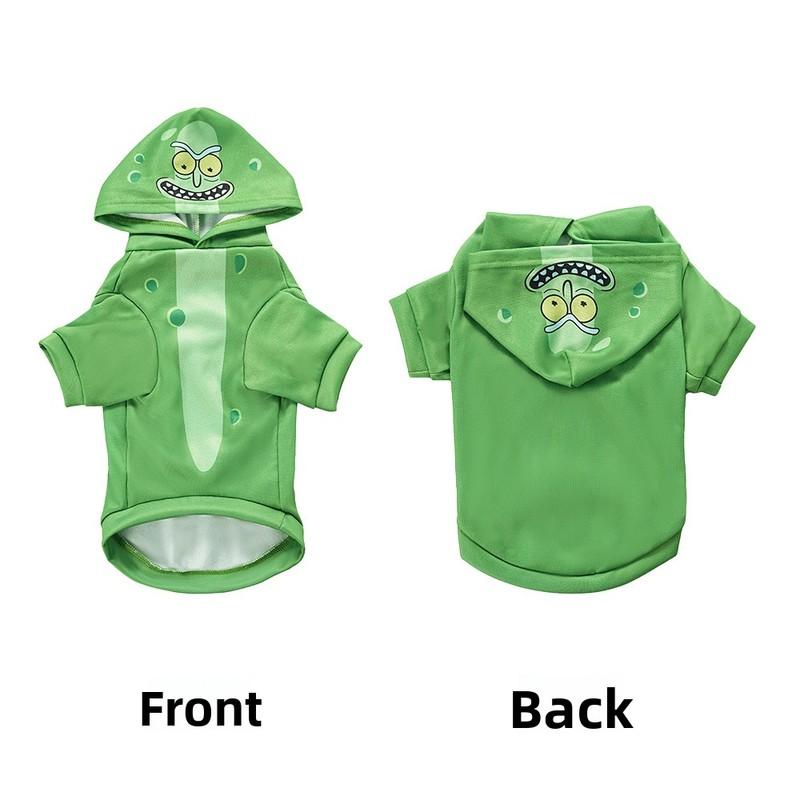 Cartoon Printed Cucumber Pet Hoodies Fun Puppy Sports Shirts Cute Halloween Party Pet Costumes for Dogs