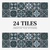 24 Pieces European Pattern Self-Adhesive Tile Sticker Waterproof And Oil-Proof Kitchen Bathroom Wall Decoration Matte Film Pvc Wall Sticker