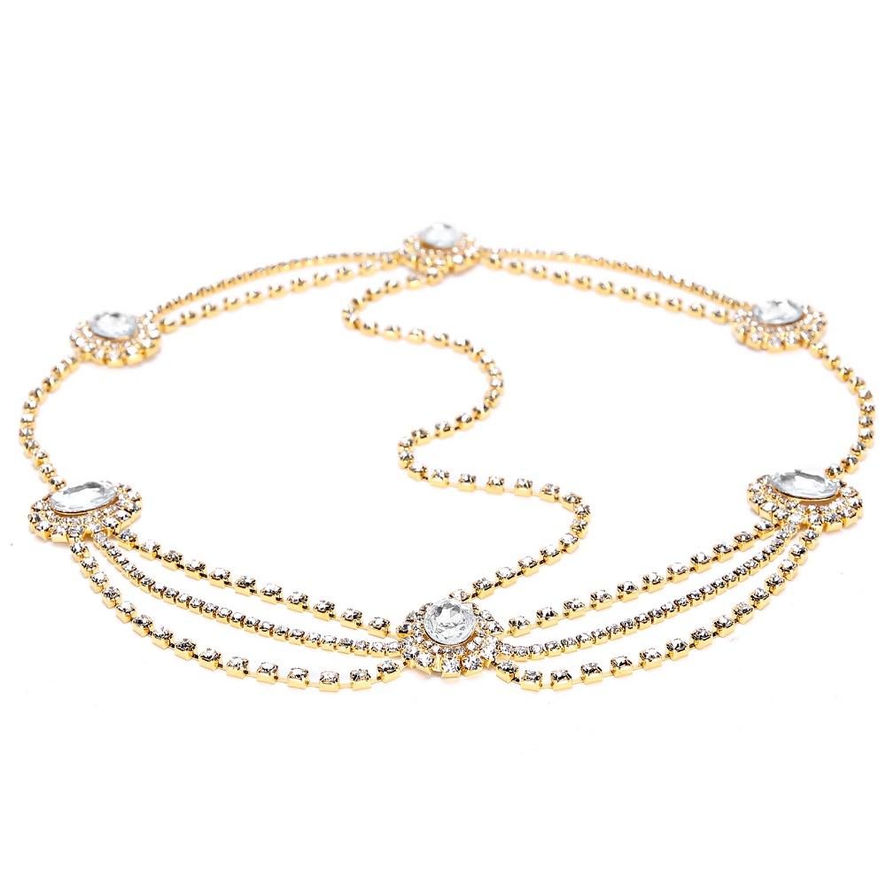 Rhinestone Crystal Vintage Headpiece Dainty Design Wedding Head Chain Wedding Ceremony