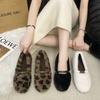 2025 Autumn and Winter New Round Head Shallow Mouth Single Shoes Wear Plush Mary Jane Shoes with Plush To Keep Warm Evening Wind Fluffy Shoes