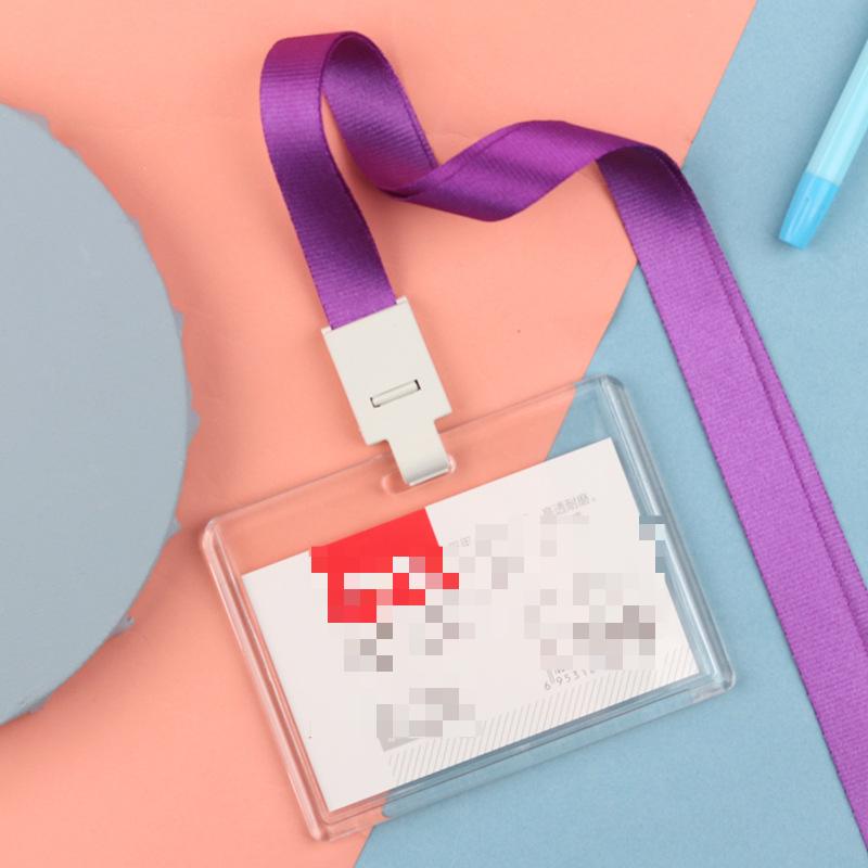 Модный акриловый прозрачный чехол для автобусных карточек, держатель для рабочей карты с ремешком, чехол для рабочей карты для женщин и мужчин, держатель для кредитных карт