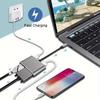 4 в 1 USB C концентратор многопортовый адаптер док-станция Type C для 4K HDTV VGA 100 Вт PD быстрая зарядка разветвитель для ноутбука MacBook Pro/Air