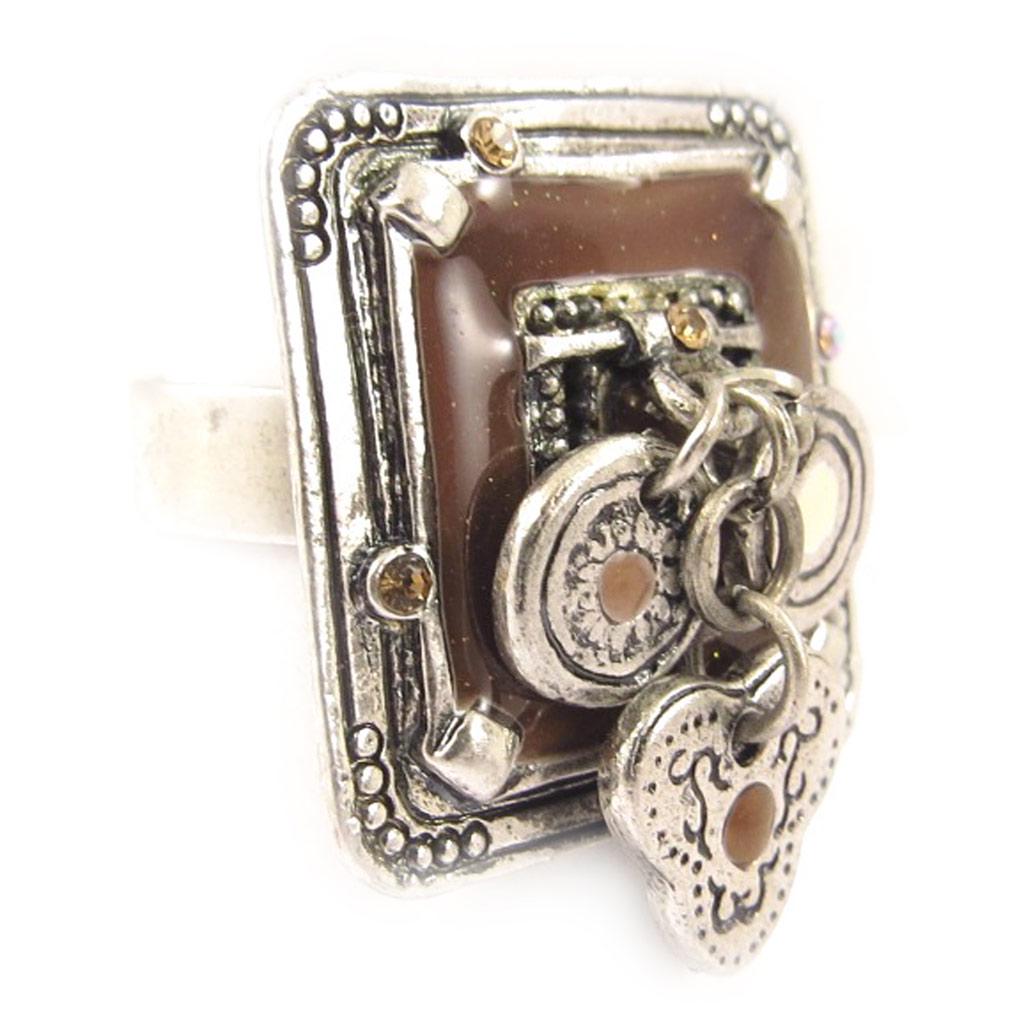 Les Trésors De Lily [C5311] - Коричневое дизайнерское кольцо «Анамайя»