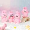 Soft Rabbit Plush Doll Pendant Fluffy Plush Bunny Keychain Bunny Plush Stuffed Toy  Kids Gifts