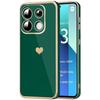 Protective Case for Xiaomi Redmi Note 13 4G - Flexible TPU - Heart Pattern - Night Green