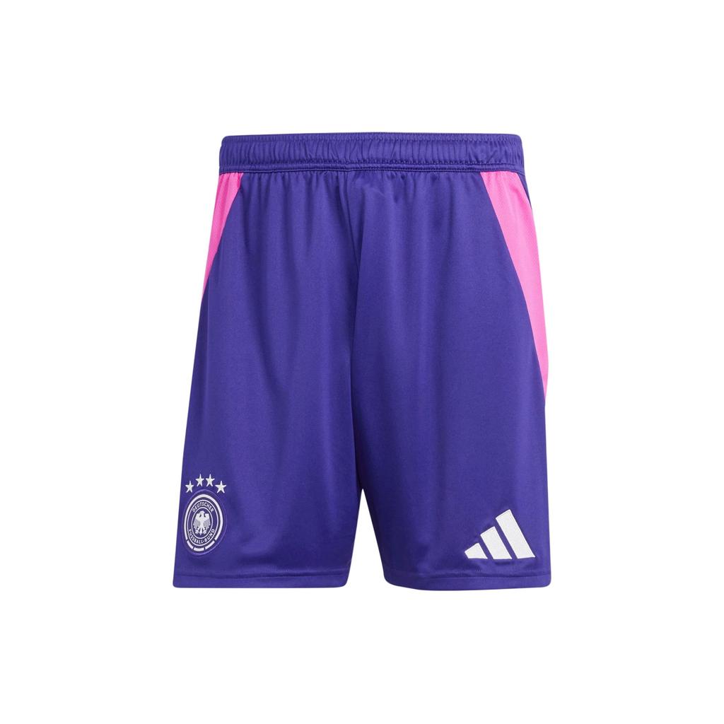 Adidas Germany 2024 Away Shorts Color Block Elastic Waist Straight Football Pants Fan Version Men Shorts Academy-Purple IP8167