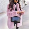 Women Fashion Winter Coat Solid Color Casual Sexy Coat Imitation Fur Thicken Keep Warm Honorable Elegant Luxury Loose Coat