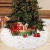 Golden Snowflake Mini Christmas Tree Skirt Carpet
