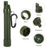 Outdoor Water Filter Filtration System Emergency Camping Backpack Purifier with Survival Compass/Whistle Function
