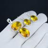 Beautiful Citrine Pendant Set, Citrine Gemstone Handmade 925 Sterling Silver Earring Pendant Set For Women Pendant Party Wear Gift