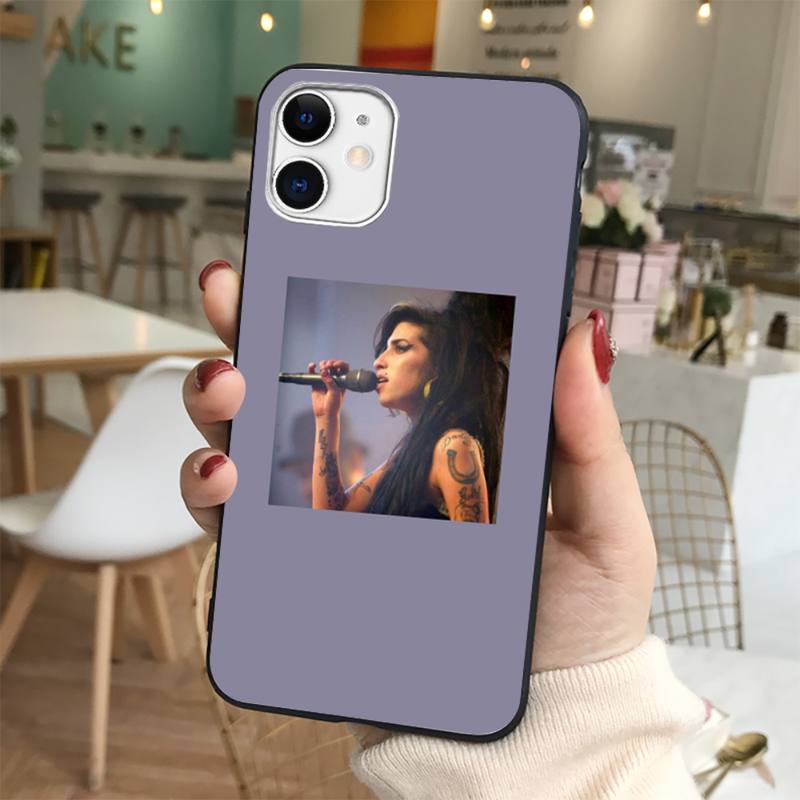Yinuoda Чехол для телефона Amy Winehouse для iPhone 11 12 13 mini pro XS MAX 8 7 6 6S Plus X 5S SE 2020 XR