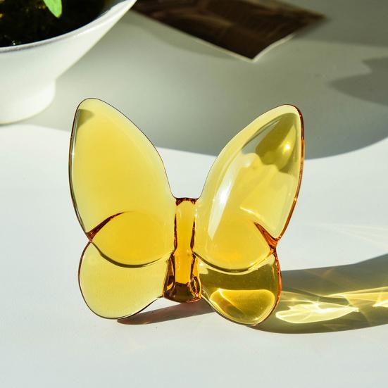 Искусственная хрустальная статуэтка бабочки, мини-статуэтка летающей бабочки, стеклянная бабочка, животное, коллекционная