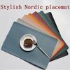 Dining Room Home Decor N2N Rectangle Non-Slip Table Mat Heat Insulation Pads Tableware Pad Placemat