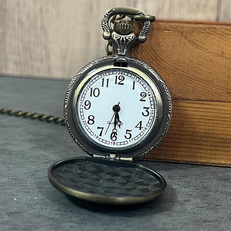 Карманные часы с откидной средней частью и цифровым циферблатом, винтажные модные карманные часы