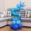 Happy Birthday Balloons Kids 1 2 3 Years Birthday Decoration Pink Blue Number Foil Ballons It's A Boy Girl Baby Shower Party MIT