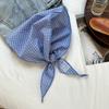 Silk Scarf High-end Sense Niche Design Sense Multi-functional Decorative Small Scarf Cotton and Linen Retro Plaid Headscarf Headband