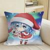 Chibis Of DDate A Livee NNightmare Square Sofa Pillow Cover Solid Color Living Room Home Decor Cushion Case