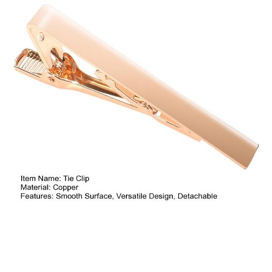 Зажим для галстука Гладкая поверхность Медь Мужской Деловой Зажим для галстука Съемный Универсальный Свадьбы Деловые наряды Наряд с галстуком-бабочкой Аксессуар