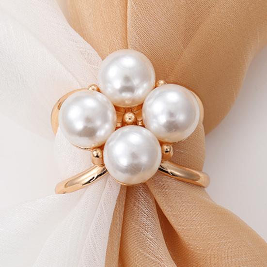 4 шт. Кольца для шарфа X-образной формы Камелия Искусственный жемчуг Клипсы для шарфа Металлические застежки-держатели для шарфов для женщин Шелковых шарфов Рубашек Шалей