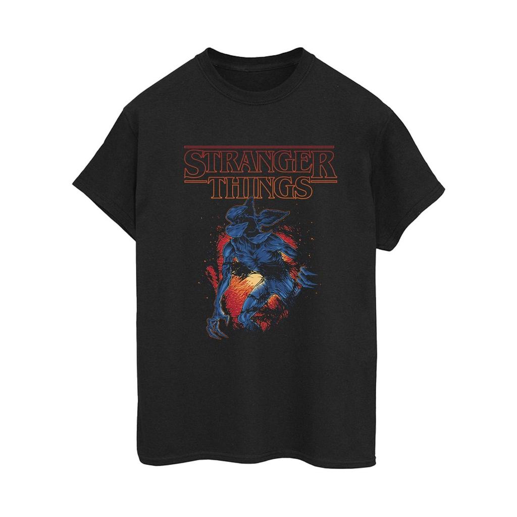 Женская/женская футболка Netflix «Очень странные дела» из хлопка с изображением бойфренда в виде пещеры