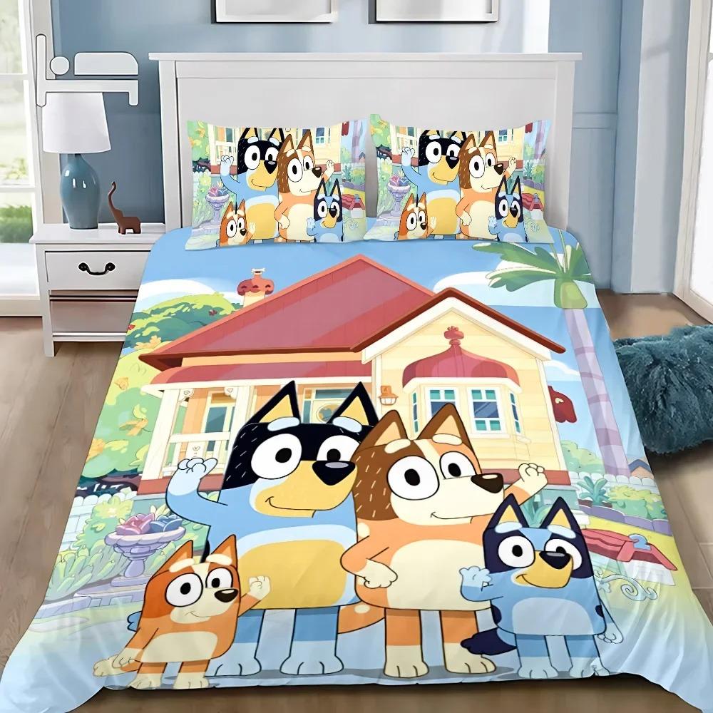 New design B-Blueys Duvet Cover Pillowcase 2/3pcs Bandit Chilli Bedding Set Adult Boy Girl Bedroom Children Single Double