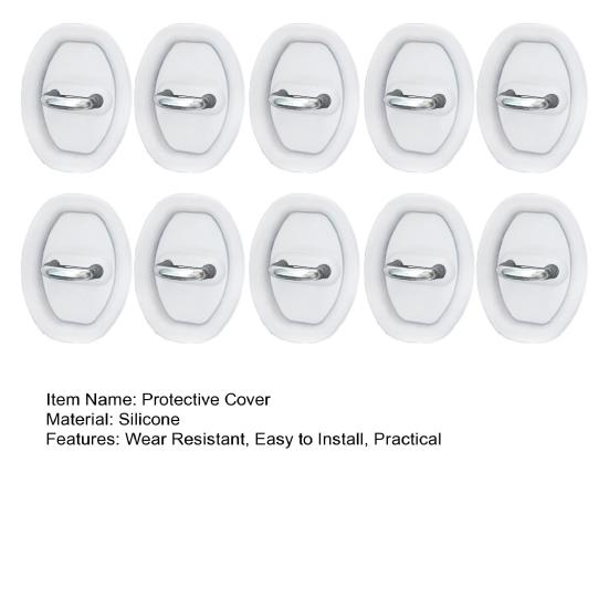 10 шт., автомобильные силиконовые дверные защелки, защитные чехлы, шумопонижающие универсальные, простые в установке, противоударные накладки, защитные накладки на дверные замки автомобиля