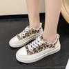 2025 Новые Стильные Леопардовые Кроссовки Женские Весенние Массивные Холщовые Балетки Женские Вулканизированные Туфли Теннисные Кроссовки на Платформе Плимсоли