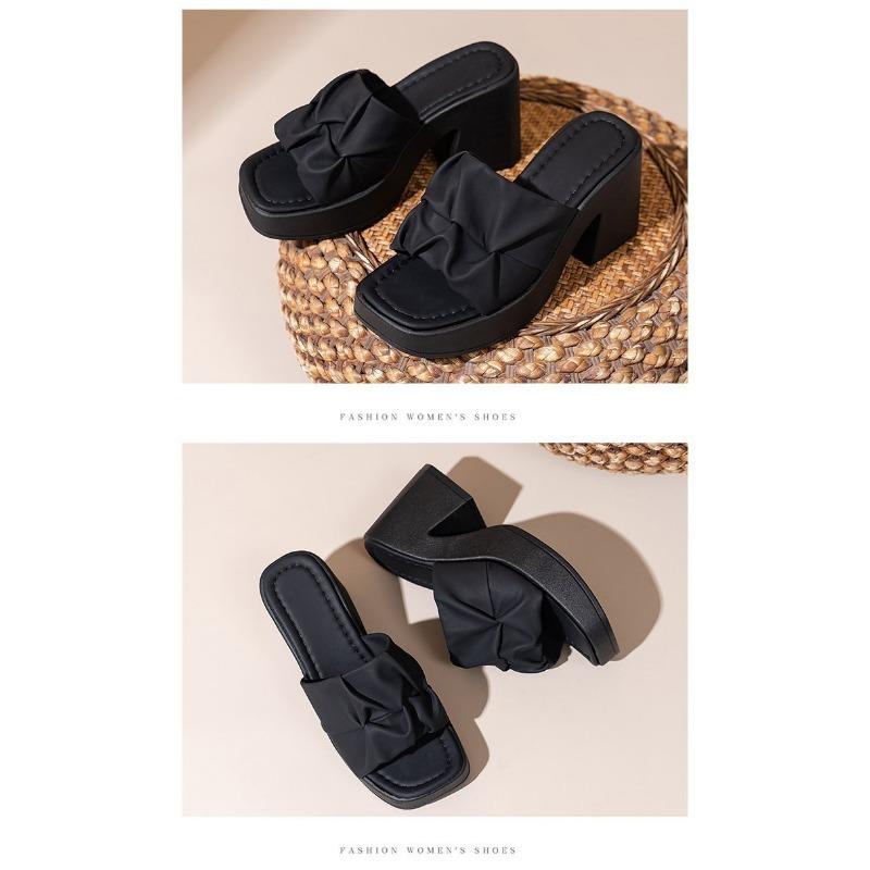 High Heel Slippers Thick Bottom Waterproof Platform Women Sandals