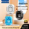Прозрачные беспроводные Bluetooth-наушники: Внутриканальные, С шумоподавлением, Длительное время работы от аккумулятора, Цифровой дисплей, Идеальны для спорта, Совместимы с Apple и Android.